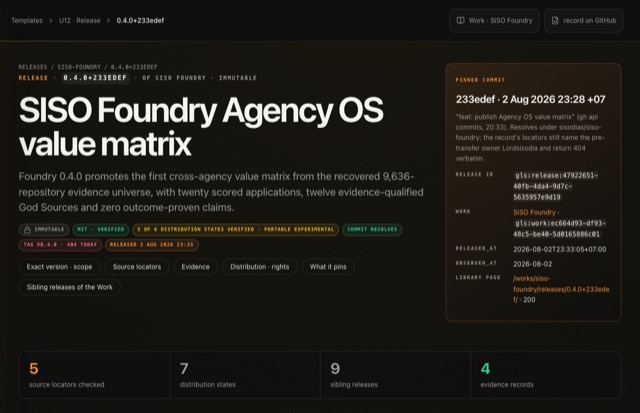 Release rendered in the CRM shell