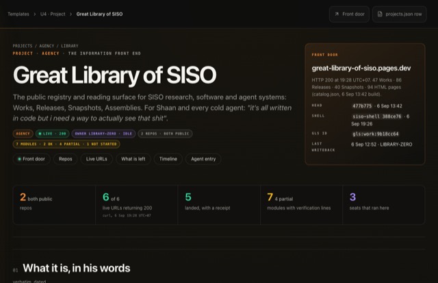 Project one pager rendered in the CRM shell
