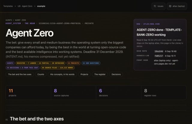 Agent Zero rendered in the CRM shell